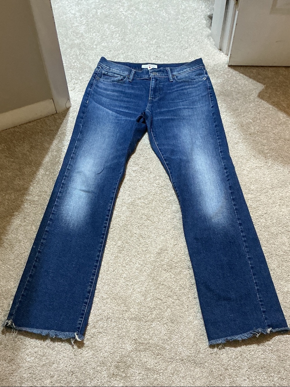 Lucky Brand Women’s High-Rise Easy Rider Boot Blue Denim Jeans 26/R SIZE 2